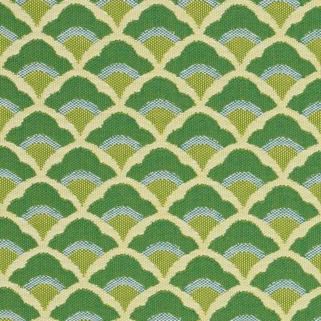 Sample - Schumacher Wilhelm Fabric in Kelly Green For Sale