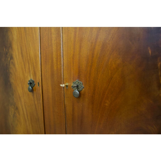 Wood Vintage Burr Walnut Wardrobe, 1950s For Sale - Image 7 of 10