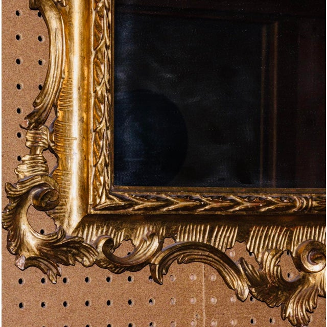 Rococo A Rococo Giltwood Mirror 20th Century Bordered in C-Scrolls and Rocaille. For Sale - Image 3 of 3