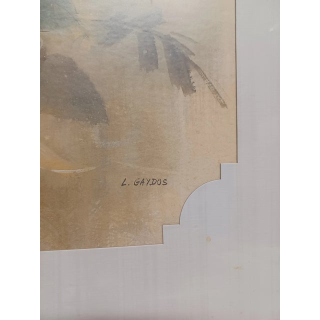 Wood Vintage Floral Print Set With Bamboo Look Frames - Set of 3 For Sale - Image 7 of 12