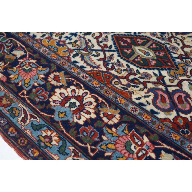 Antique Persian Dabir Kashan Rug 4'4'' x 6'10'' For Sale - Image 4 of 6