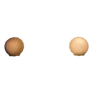 Opaline Glass Shell Wall Lamps from Glashütte Limburg, 1960s, Germany, Set of 2 For Sale
