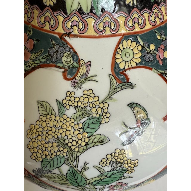 Vintage Chinese Porcelain Vase With Court Figures and Auspicious Motifs For Sale - Image 9 of 12
