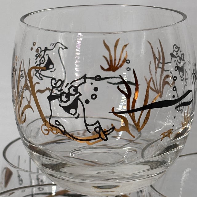 Star-Kist Charlie the Tuna Rocks Glasses With Original Box, Set of 8 For Sale - Image 11 of 14