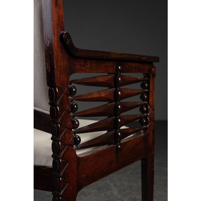 Cream Amsterdam School Desk Chair, 1920s For Sale - Image 8 of 17