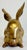 Vintage Large Brass Bunny Rabbit Figure For Sale - Image 4 of 6