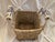 1910s Antique Basket With Delft Ceramic Handmade Basket. For Sale - Image 11 of 12