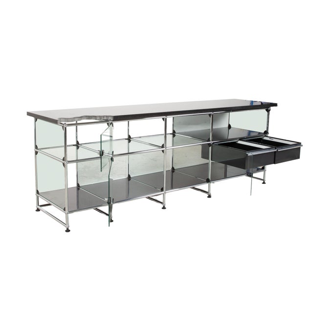 Modern Sideboard in Black with Granite Top from USM Haller For Sale - Image 3 of 13
