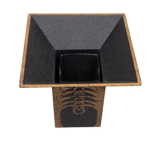 Art Deco Gold and Black Jardiniere, Japan, 1990s For Sale - Image 6 of 8