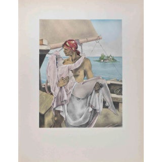 Umberto Brunelleschi, The Pirate in Love, Lithograph, 1930s For Sale