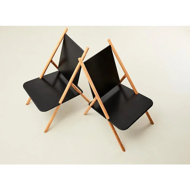Wood Set of Pinge Lounge Chairs by Yrjo Wiherheimo & Rudi Merz for Korkeakosko Oy Finland, 1970s For Sale - Image 7 of 10