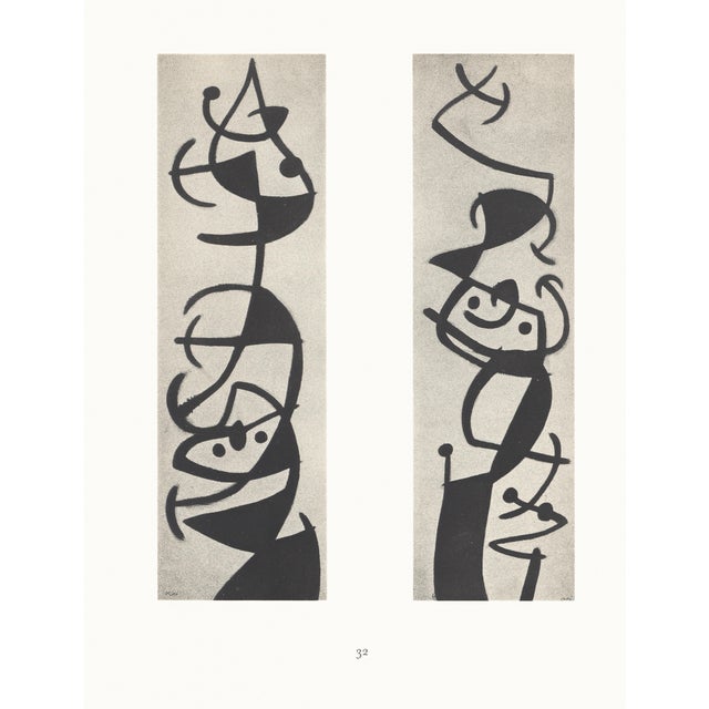 Abstract 1967 Joan Miró Lithograph 31, "Homme Et Femme" (Man and Woman) For Sale - Image 3 of 5