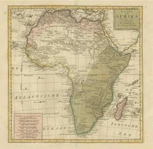 Antique Map of Africa with Original Hand Coloring