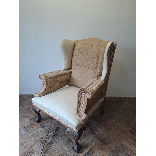 Edwardian Mahogany Wingchair, 1900 For Sale - Image 6 of 6