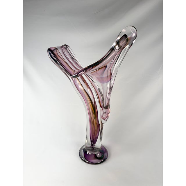 Amazing piece of art glass in excellent condition. Almost two feet in height and weighing over 14 pounds! Made in North...