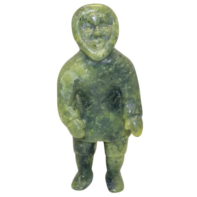 Signed Carved Soapstone Inuit by Quanaq Mikkigak For Sale