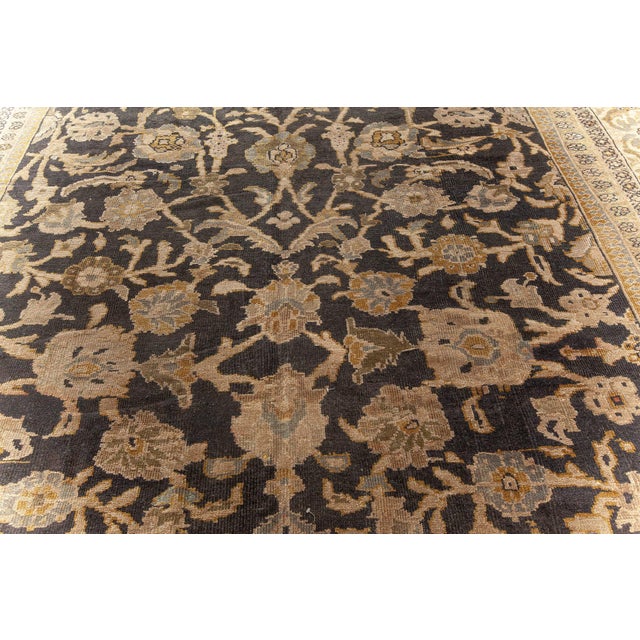 1920s Persian Sultanabad Botanic Handmade Wool Rug For Sale In New York - Image 6 of 9
