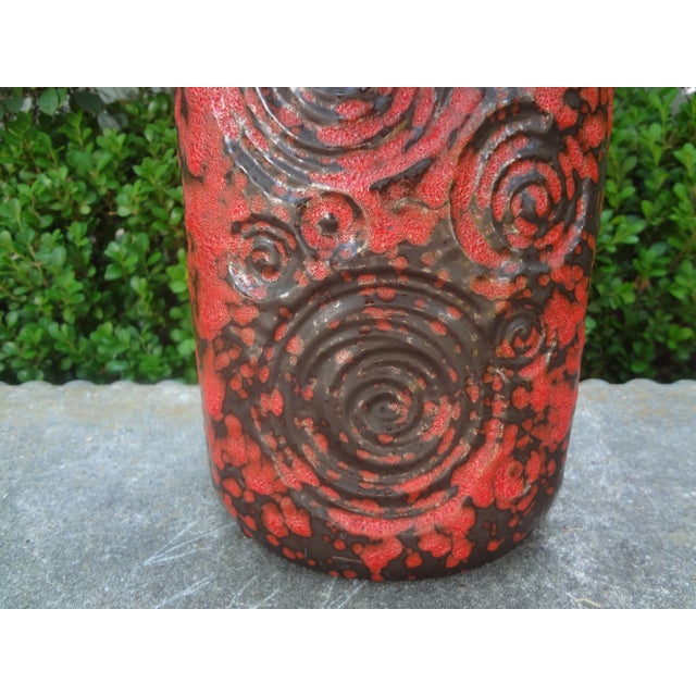 Mid-Century Modern Large Mid-Century Modern West German Glazed Pottery Vase For Sale - Image 3 of 11