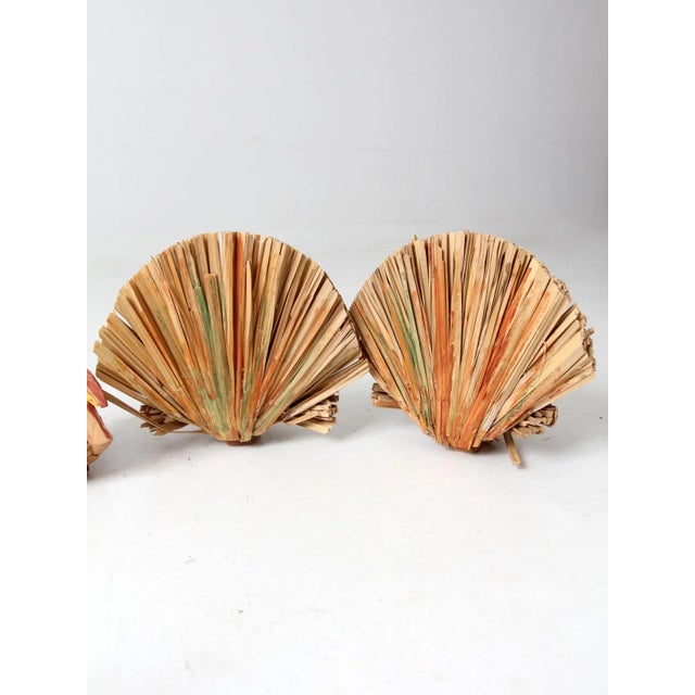 Vintage Woven Decorative Turkeys Set of 4 For Sale - Image 6 of 12