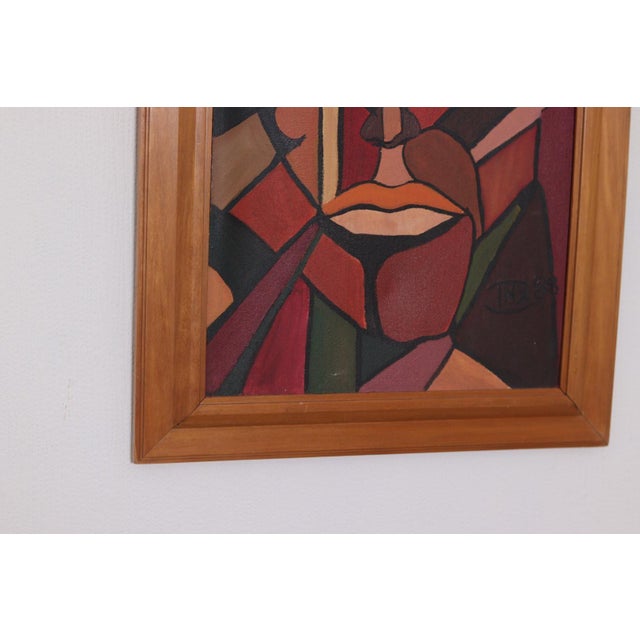 Face, 1960s, Oil on Canvas, Framed For Sale - Image 10 of 18