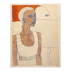1960s James Bone Watercolor Portrait