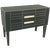 Chest of Drawers in Black Mirror With Ivory Glass Handle For Sale