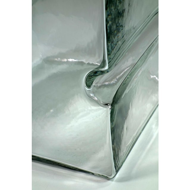 Space Age Italian Barbini Murano Glass Cube Vase, 1960s For Sale - Image 7 of 10