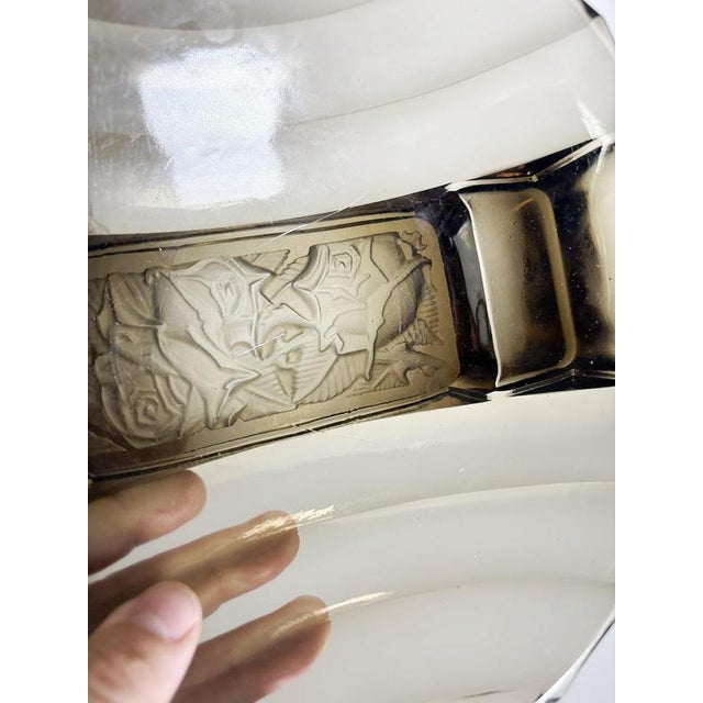 Art Deco Sculpted Glass Catchall, France, 1940s For Sale - Image 13 of 15
