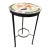 Mediterranean Style Hand-Painted Ceramic and Wrought Iron Coastal Martini Table For Sale