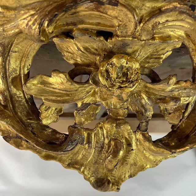 French Louis XIV Giltwood Wall Console Table For Sale - Image 11 of 13