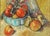 American Mid 20th Century Fuji Apples Still Life With Plaid Cloth Painting by Helen Enoch Gleiforst, Framed For Sale - Image 3 of 4