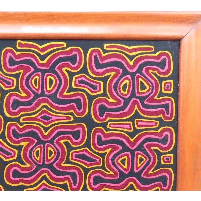Mid 20th Century Vintage Folk Art Reverse Appliqué Mola Kuna of Panama Textile Wall Art For Sale - Image 5 of 9