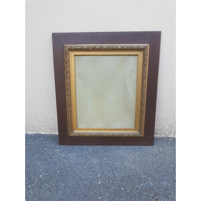 Large Vintage Gilded Wooden Frame, 1920s For Sale - Image 4 of 7