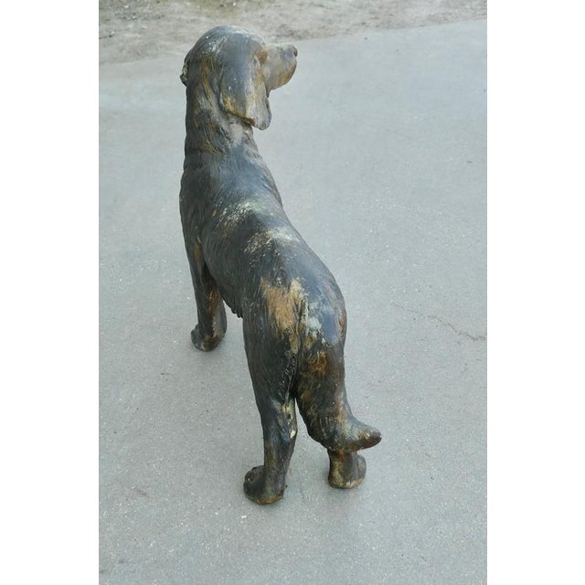 Green French Hunting Spaniel Standing Statue, 1920s For Sale - Image 8 of 11