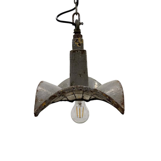 1920s Vintage Industrial Mirrored Pendant Light by Esla, 1920s For Sale - Image 5 of 14