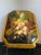 Wood Vintage Handpainted Russian Still Life Lacquered Painting With Gilded Edges For Sale - Image 7 of 12