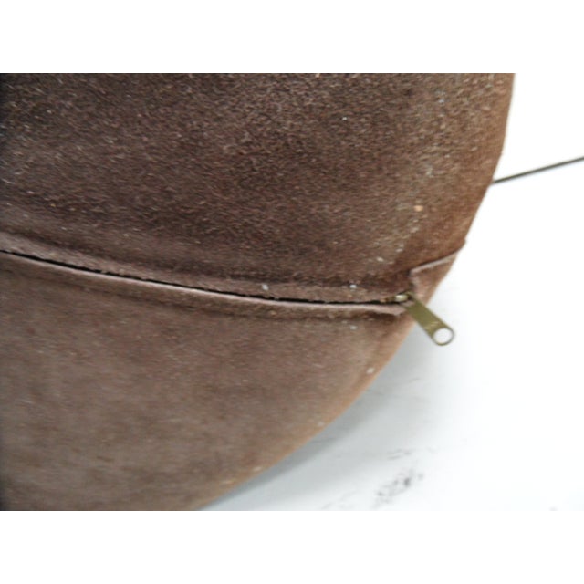 Vintage Leather Pouf, 1960s For Sale - Image 3 of 8