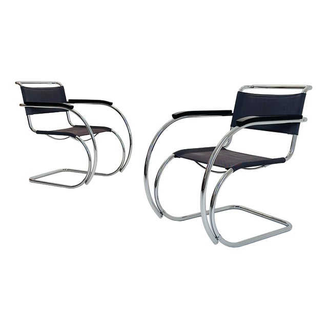 S533 MR20 Chair by Ludwig Mies Van Der Rohe for Thonet, 1980s For Sale