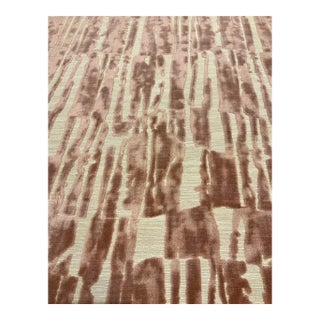 Abstract Modern Blush Cut Velvet Designer Fabric - 3 Yards For Sale