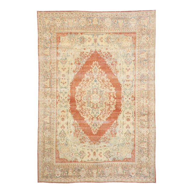 Vintage Persian Mahal Rug - 10'00 x 14'06 For Sale