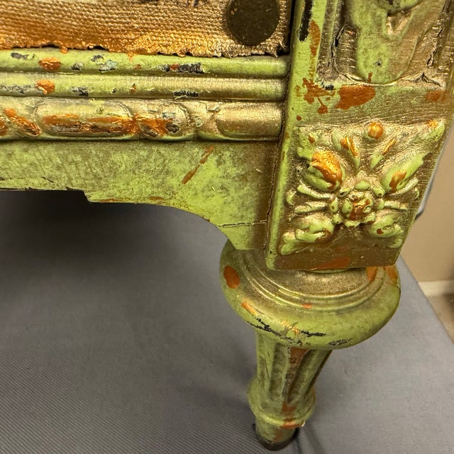 Chartreuse Early 20th Century Venetian Style Chartreuse Chinoiserie Cabinets / Nightstands - A Pair For Sale - Image 8 of 16