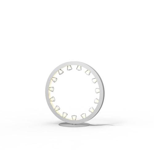 Aurora Mini Circular Anodized Black Table Lamp by JSPR For Sale - Image 12 of 13