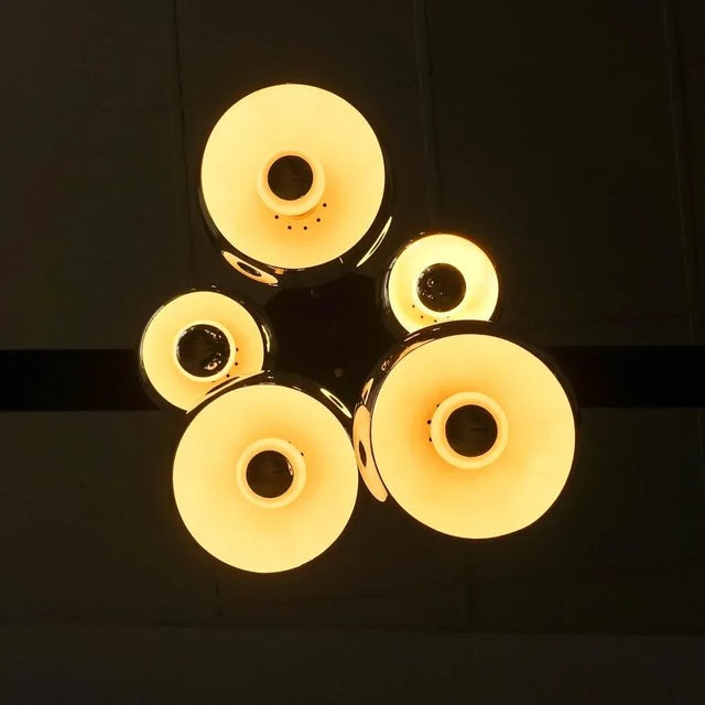 Silver Vintage 5-Shade Sputnik Cascade Lamp, 1970s For Sale - Image 8 of 14