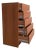 1960s Danish Modern Teak Five-Drawer Tallboy Dresser, Made in Denmark For Sale