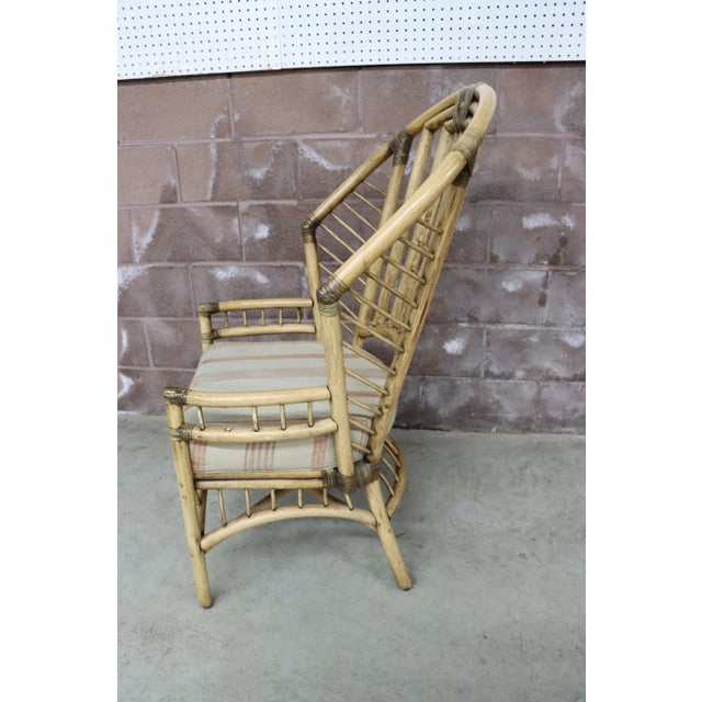 J. Williams & Co. Bamboo Style Rattan Armchairs For Sale - Image 10 of 11