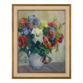 Spring Bouquet, Mid Century Floral Still-Life by Helen Gapen Oehler For Sale