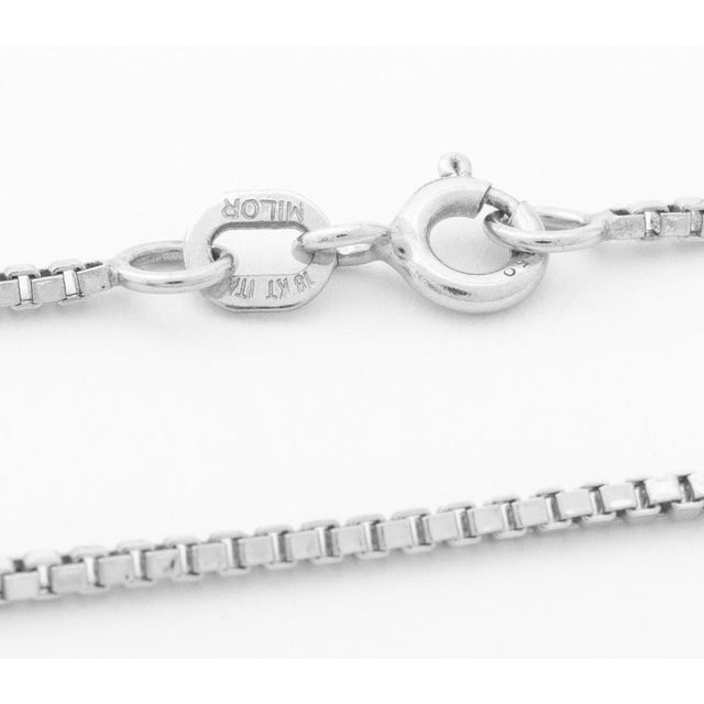 Contemporary Italian 18k Gold Diamond Drop Pendant Necklace For Sale - Image 3 of 8