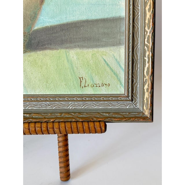 1930s Wildflowers Still Life Oil Painting by F. Lazzaro For Sale In Dallas - Image 6 of 9