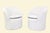 Mid 20th Century Edward Wormley for Dunbar White Club Chairs, a Pair For Sale - Image 5 of 7