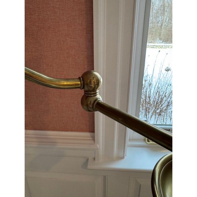 Brass Ralph Lauren Sargent Swing Arm Floor Lamp Antique Brass For Sale - Image 8 of 15